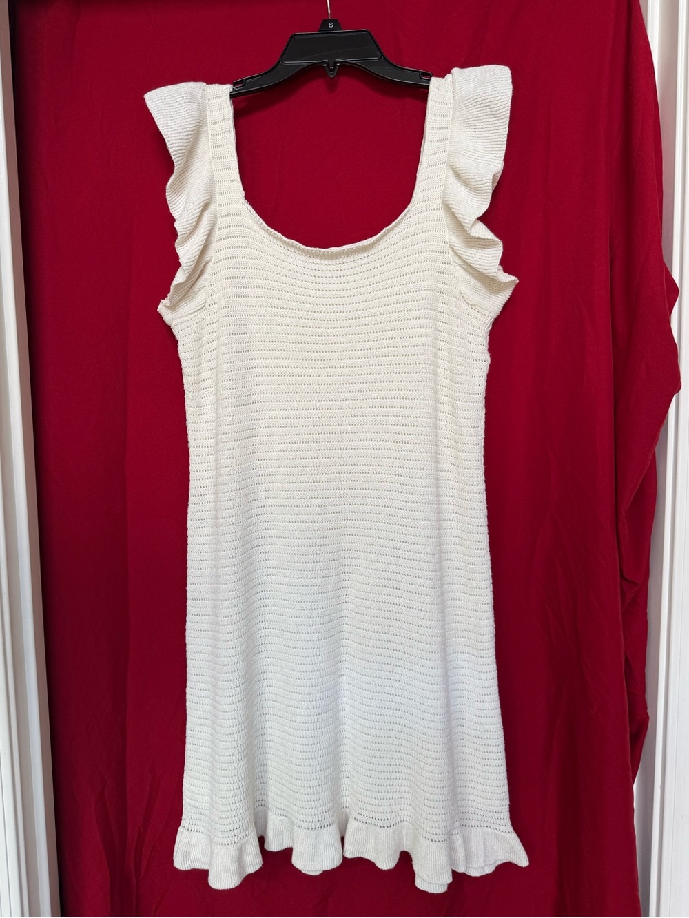 Anthropologie knitted dress with Delicate Lace Trim